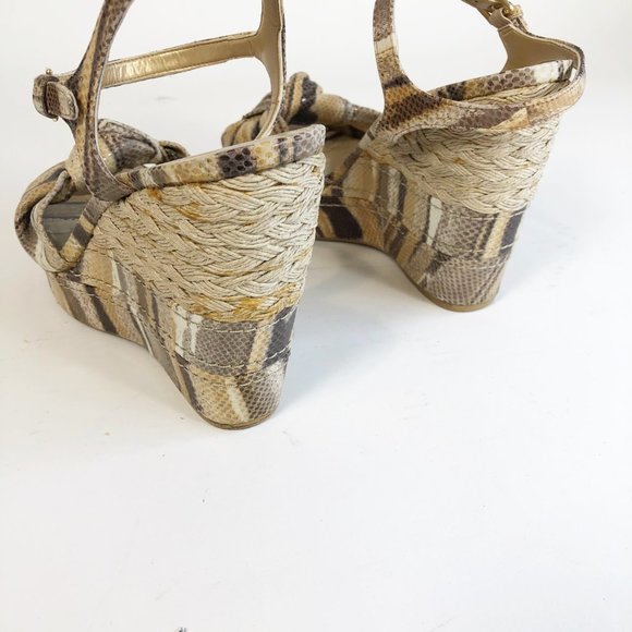 Stuart Weitzman Open Toe Platform Wedge Sandals 10 - Picture 5 of 10